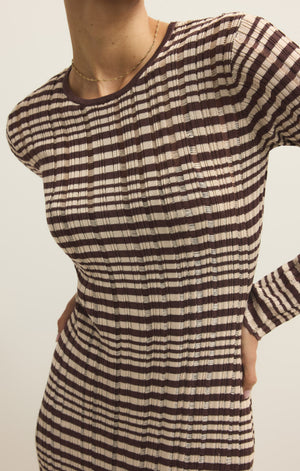 Z Supply Rosetta Dress in Chocolate Cherry