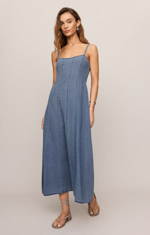 Z Supply Leonora Indigo Midi Dress in Classic Indigo