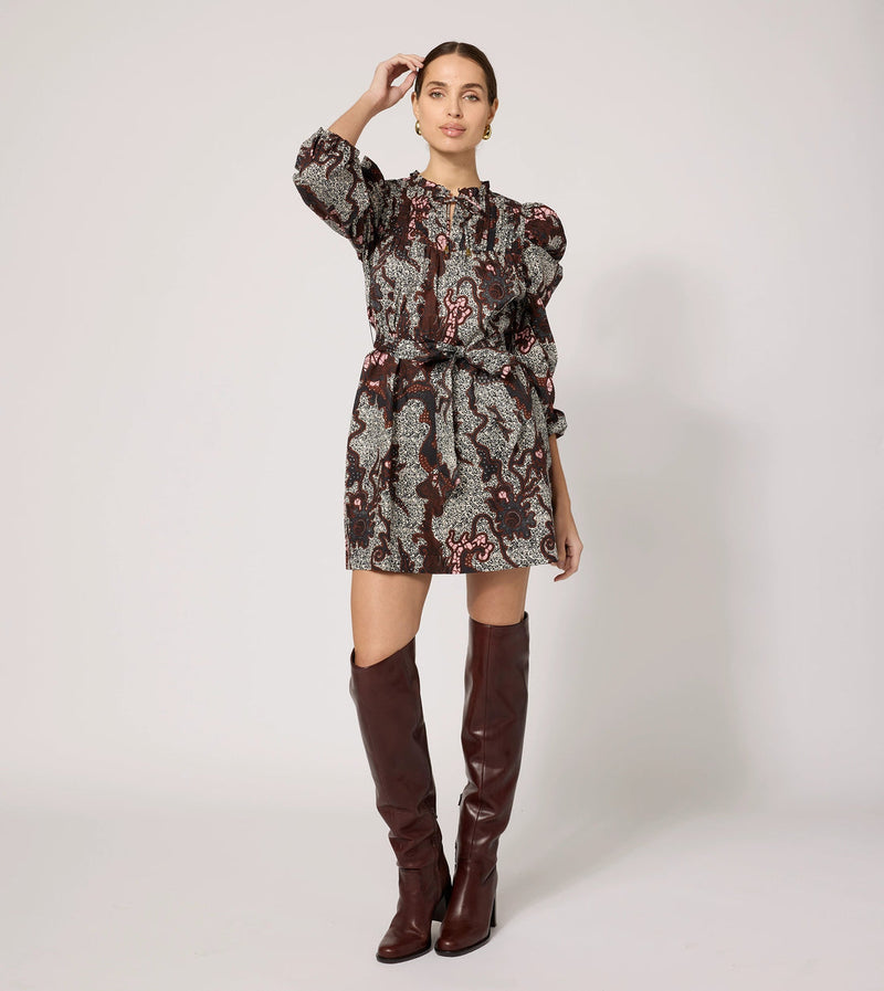 Cleobella Ivana Mini Dress in Castello Print