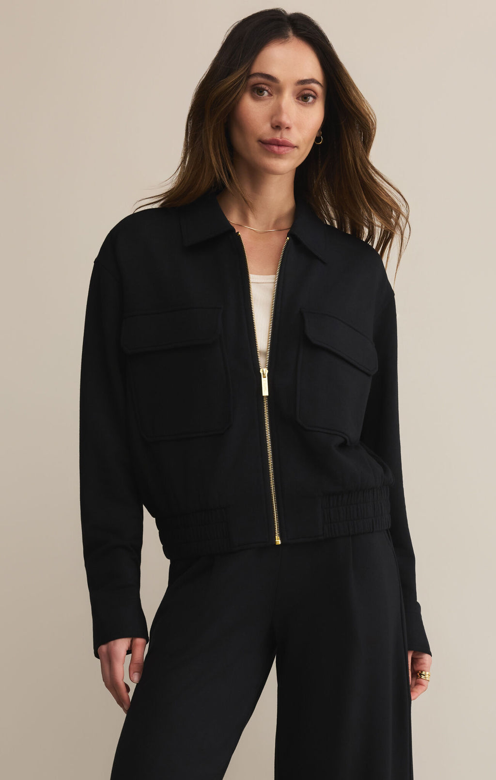 Z Supply Escape Fleece Jacket in Black