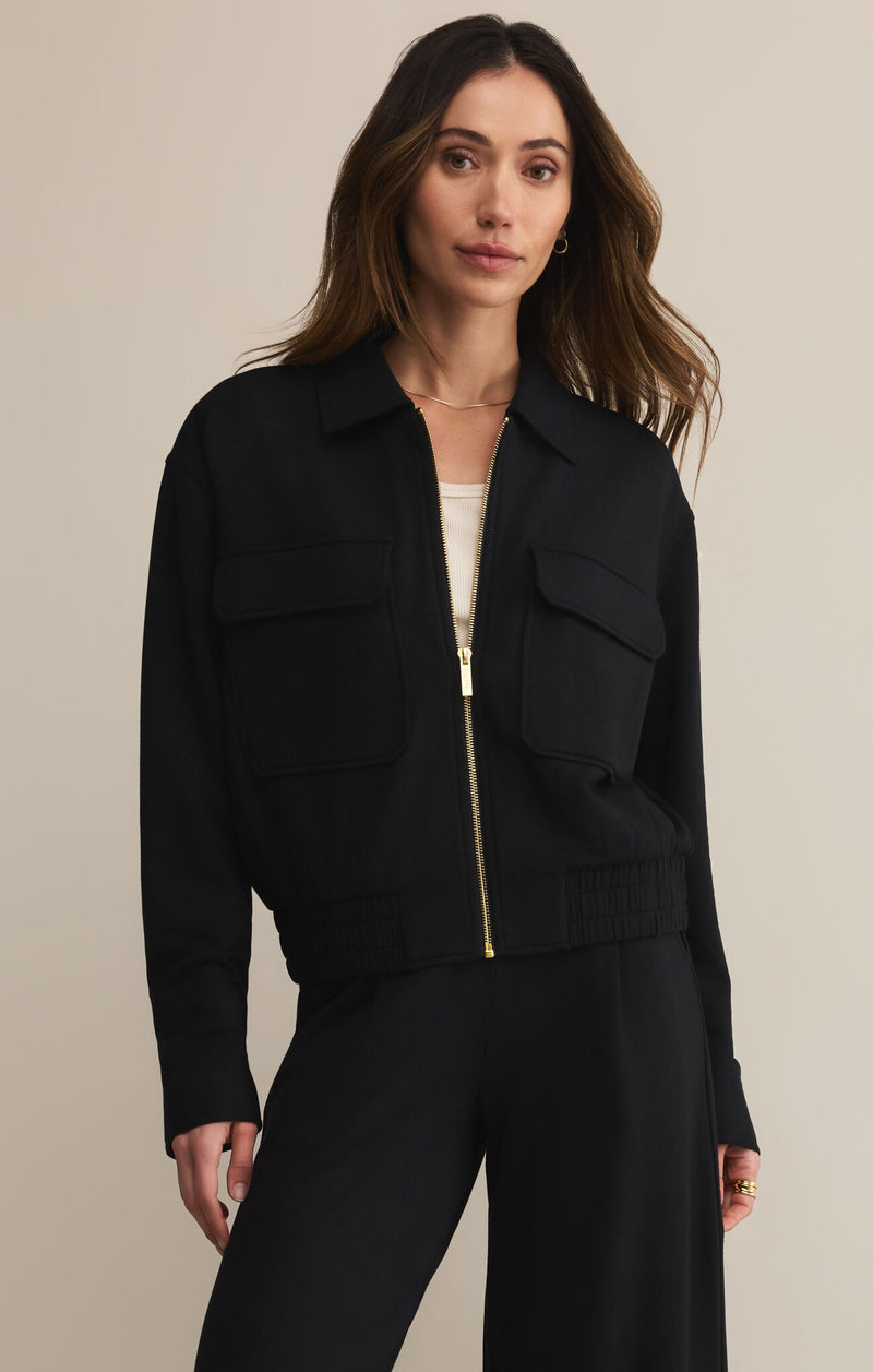 Z Supply Escape Fleece Jacket in Black