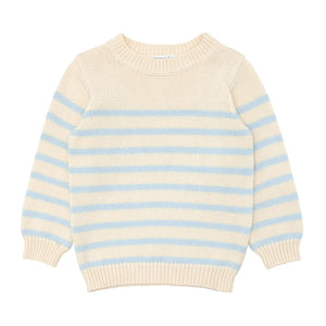 Minnow Stripe Sweater in Cream/Blue