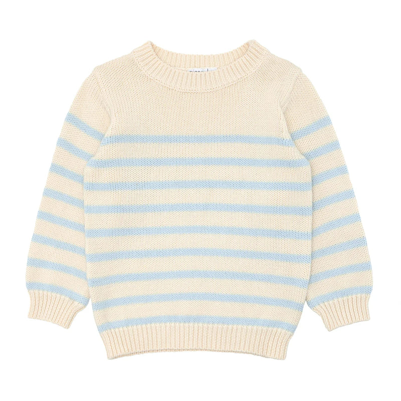 Minnow Stripe Sweater in Cream/Blue