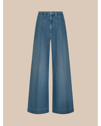L'Agence Jayani High Rise Pleated Wide Leg Pant in Saratoga