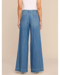 L'Agence Jayani High Rise Pleated Wide Leg Pant in Saratoga