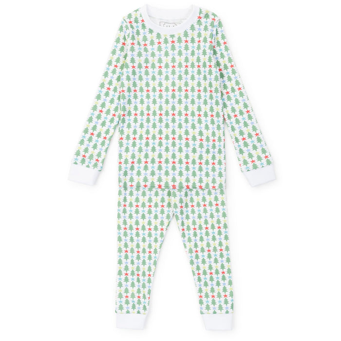 Lila + Hayes Grayson Pajama Set in Tree Topper Stars
