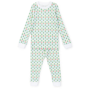 Lila + Hayes Grayson Pajama Set in Tree Topper Stars