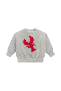 Dear Sophie Lobster Sweatshirt in Grey