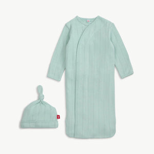 Magnetic Me Love Lines Pointelle Gown and Hat Set - Multiple Colors!