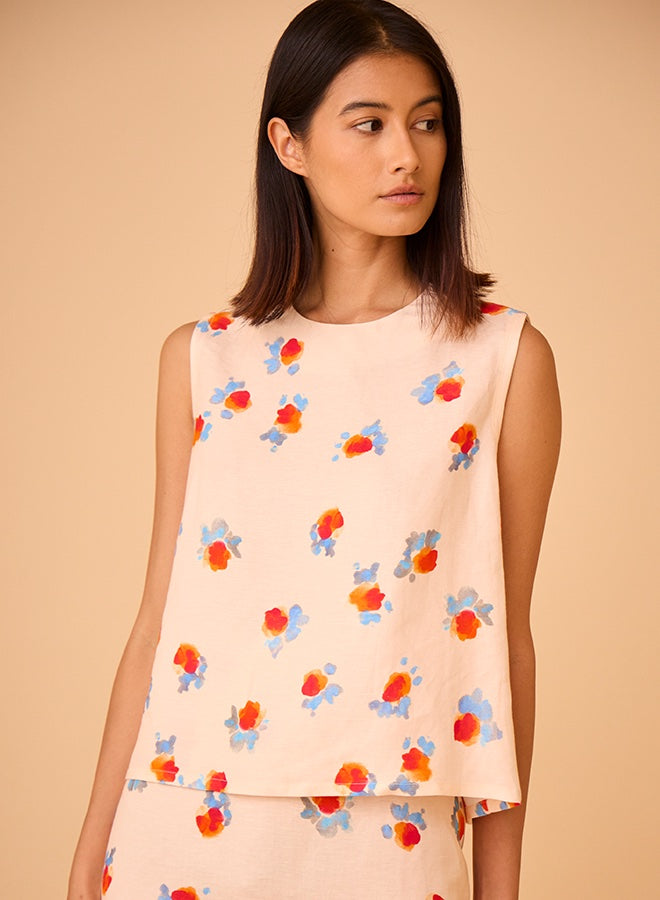 Hunter Bell Luna Top in Watercolor Floral