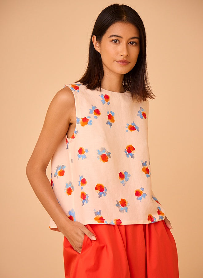 Hunter Bell Luna Top in Watercolor Floral