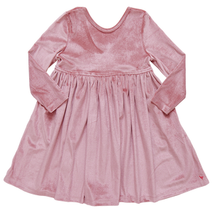 Pink Chicken Velour Steph Dress in Mauve