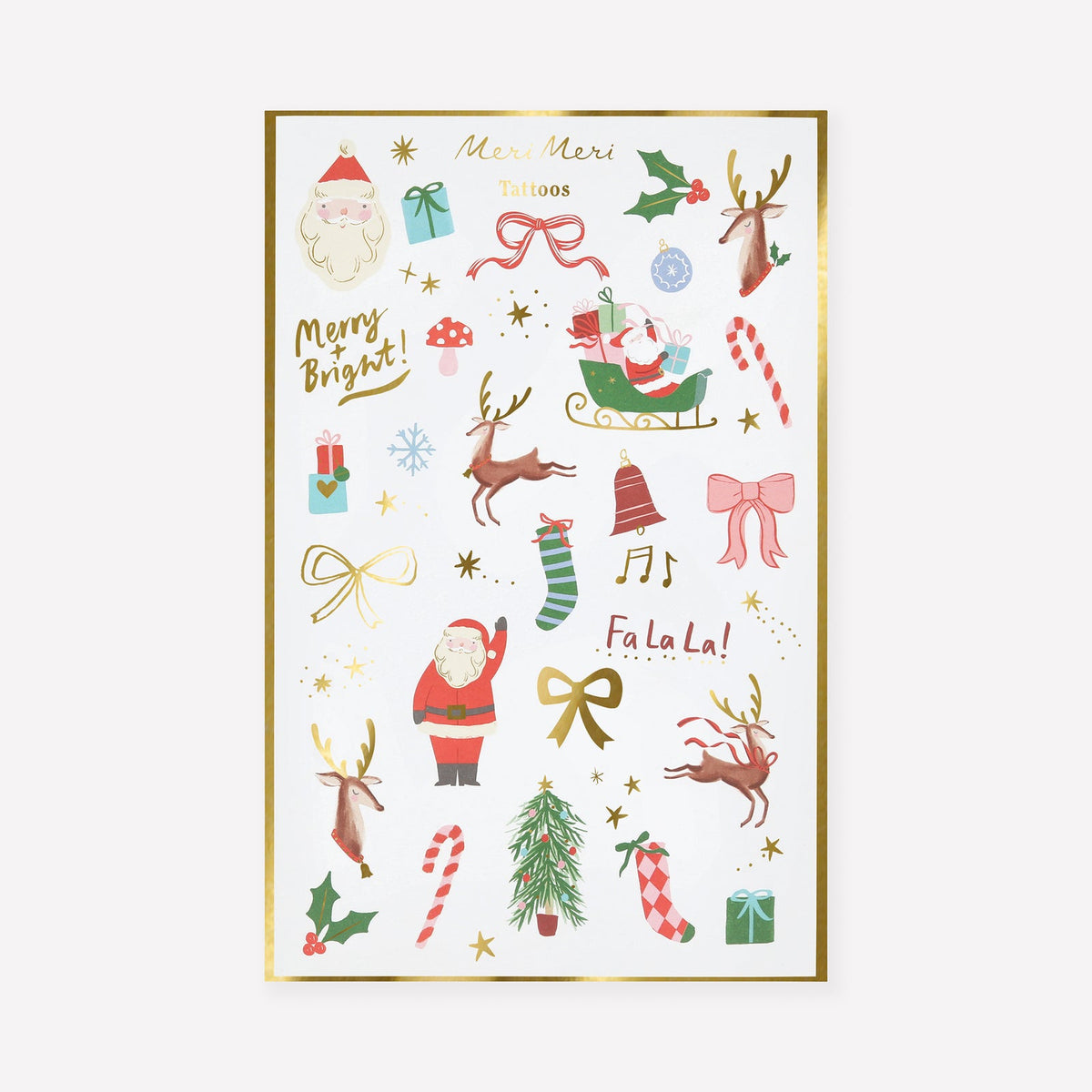 Meri Meri Christmas Mixed Icon Temporary Tattoos