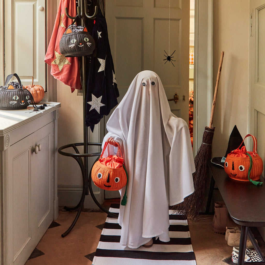 Meri Meri Trick or Treat Pumpkin Basket Bag