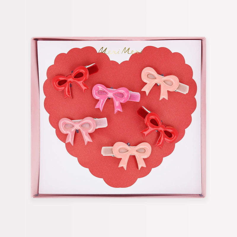 Meri Meri Valentine's Bow Hair Clips