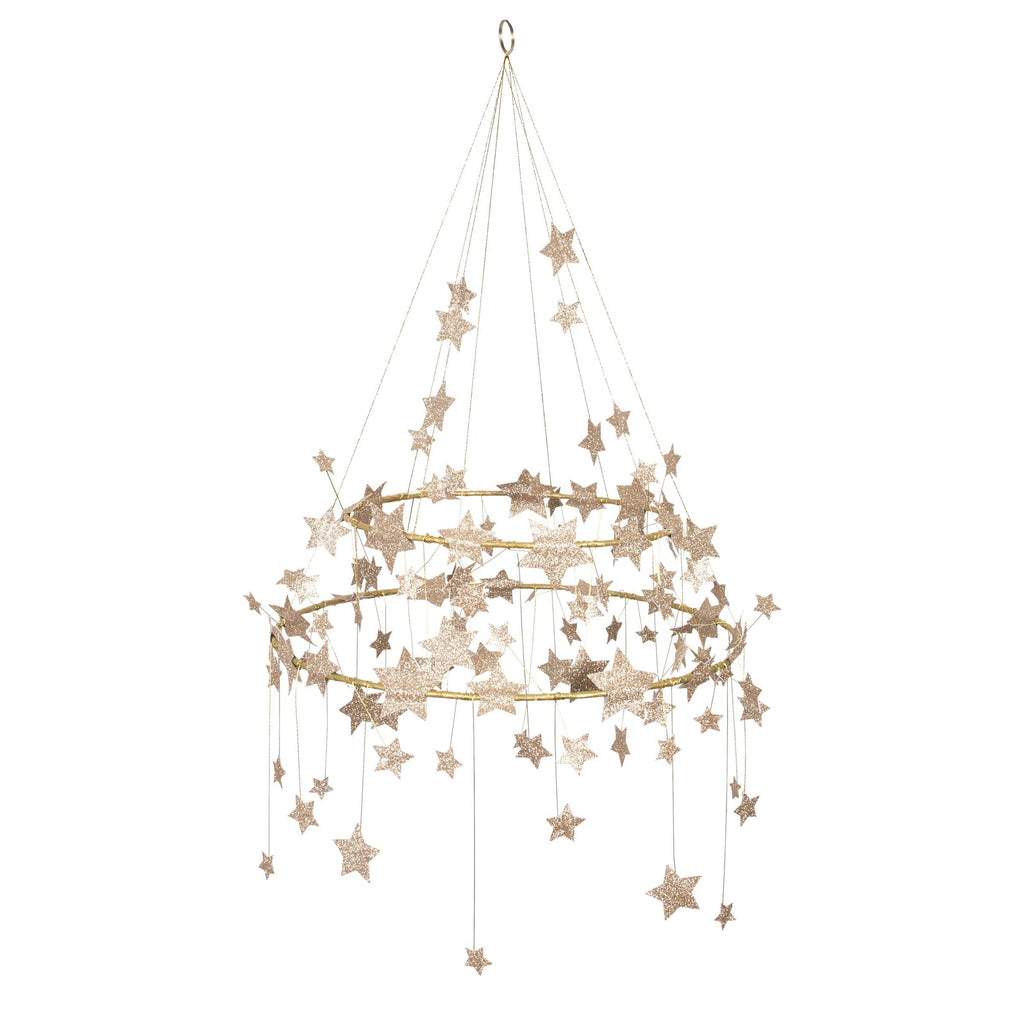 Meri Meri Gold Sparkle Star Chandelier