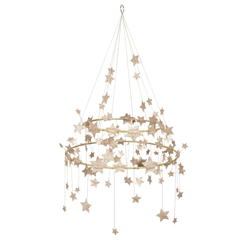 Meri Meri Gold Sparkle Star Chandelier