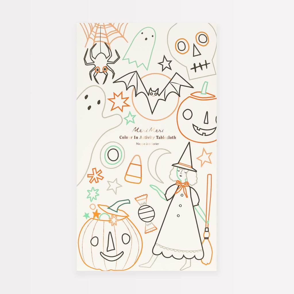 Meri Meri Halloween Coloring Tablecloth