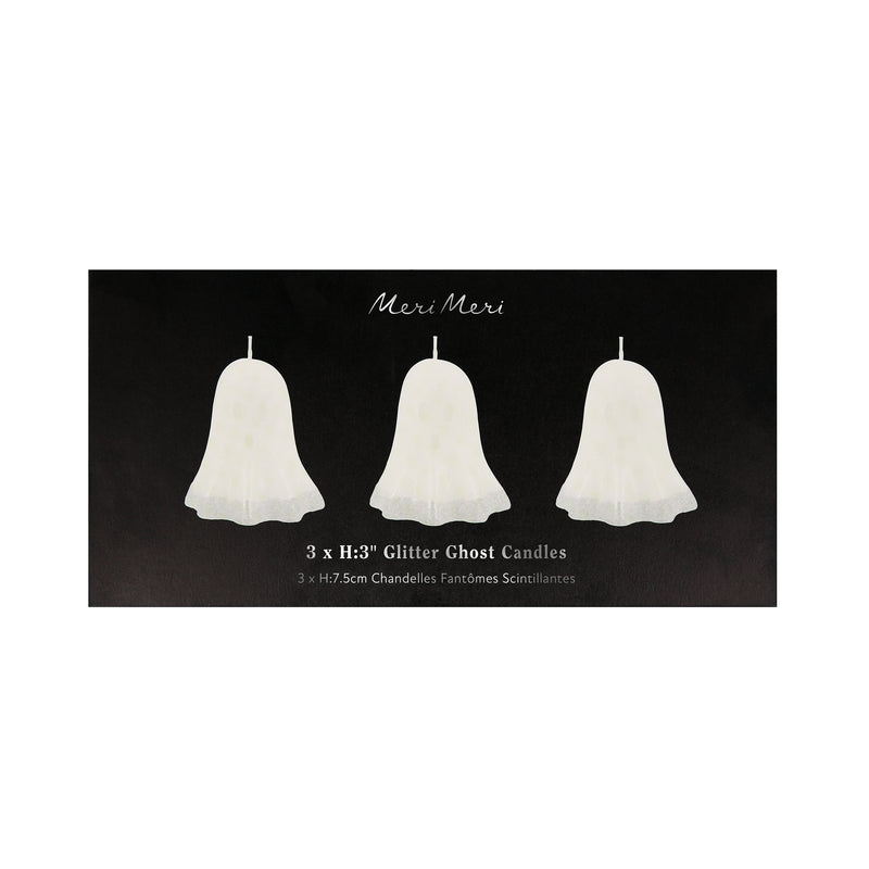 Meri Meri Glitter Dipped Ghost Candles