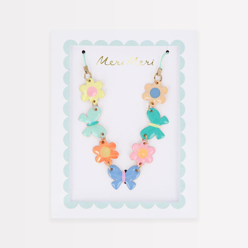 Meri Meri Butterflies & Flowers Enamel Necklace