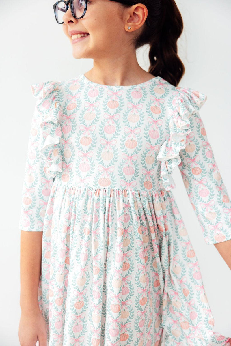 Mila & Rose Pocket Twirl Dress in Pumpkin Kisses
