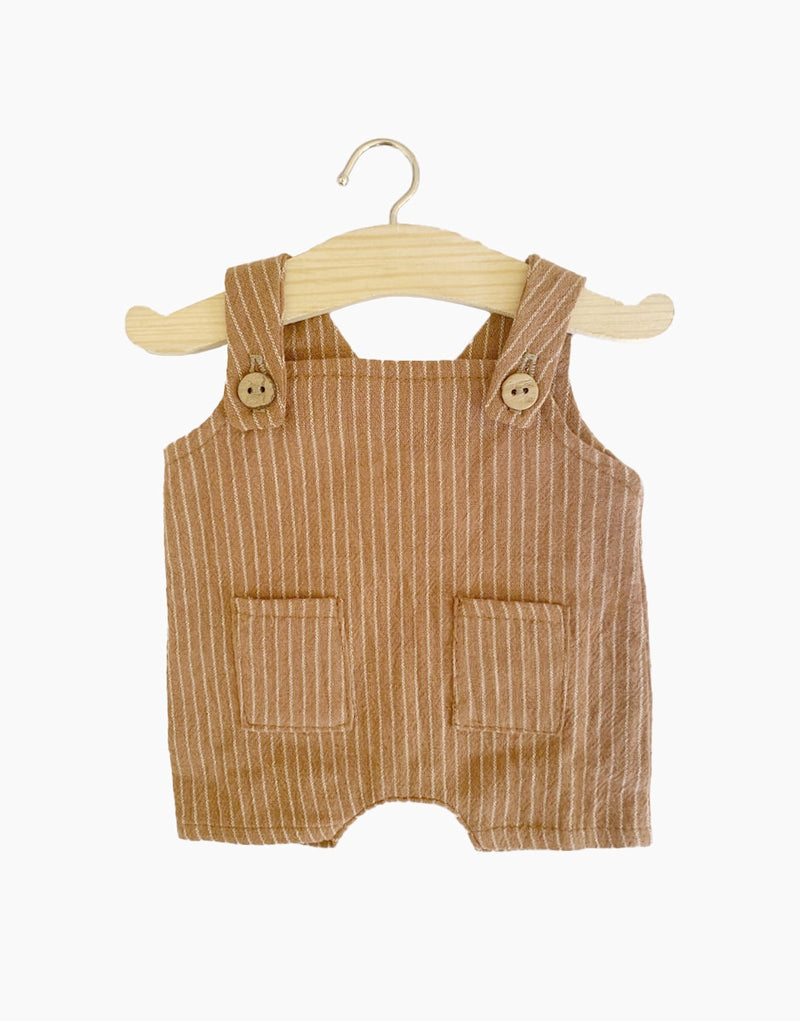 Minikane Striped Overalls for Gordis Dolls in Brown