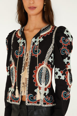 FANTASY MULTICOLOR LONG SLEEVE TOP