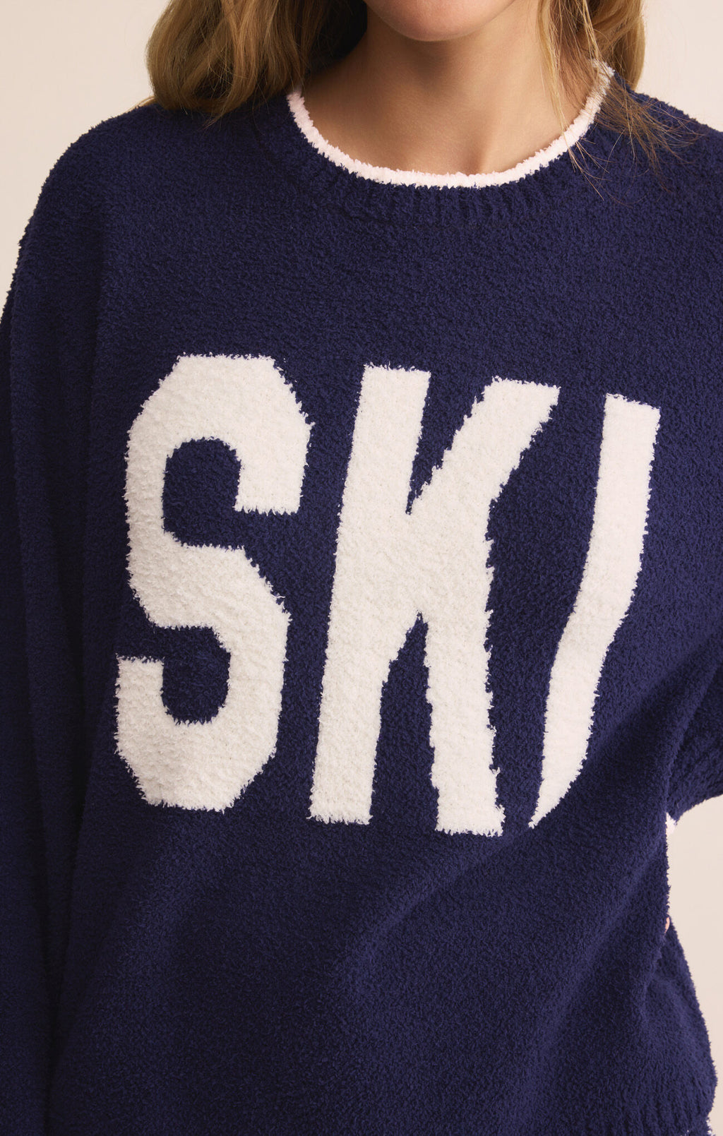 Z Supply Ski Plush Pullover in Blue Sapphire