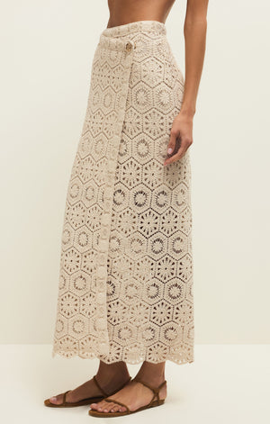Z Supply Raquel Lace Skirt in Natural