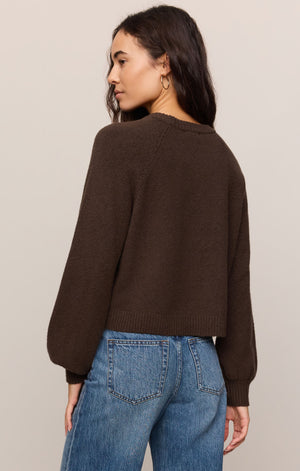 Z Supply Coming up Sweater in Chocolate