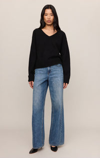 Z Supply Cerro V-Neck Sweater in Black