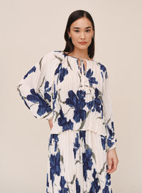 B20128-L17-300 - PLEATED TIE FRONT TOP