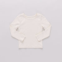 Coop Kids By Pink Chicken Long Sleeve Seesaw Rib Tee in Cream