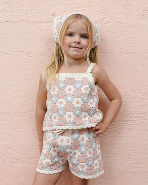 Rylee + Cru Lili Knit Set in Crochet Floral