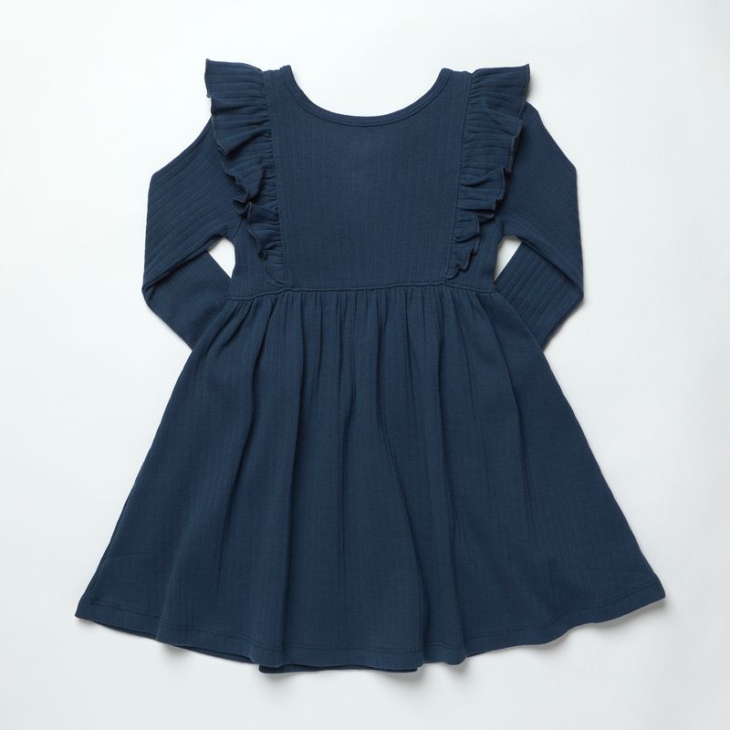 Coop Kids By Pink Chicken Playdate Rib Dress in Navy