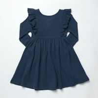 Coop Kids By Pink Chicken Playdate Rib Dress in Navy