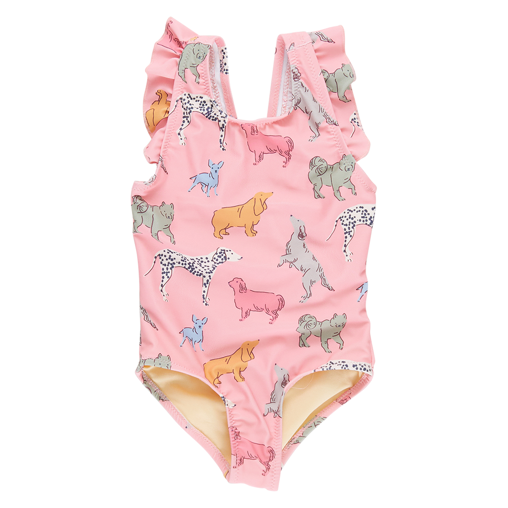 Pink Chicken Liv Swimsuit in Pink Dogs