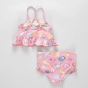 Pink Chicken Joy Tankini in Pink Seashells