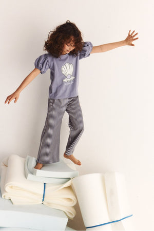 Dear Sophie Striped Culottes in Navy
