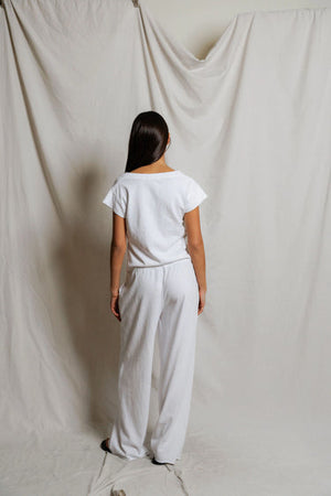 Perfectwhitetee Shakira Jersey Pant in White