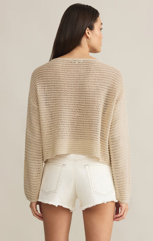 Z Supply Riviera Crochet Sweater in Natural