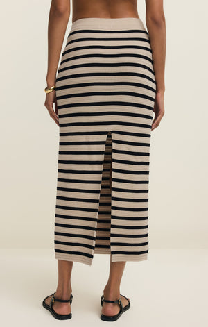 Z Supply Emori Striped Skirt in Natural