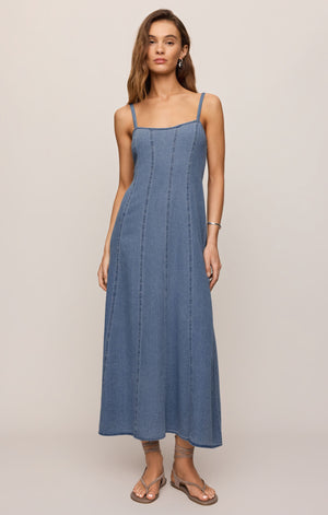Z Supply Leonora Indigo Midi Dress in Classic Indigo