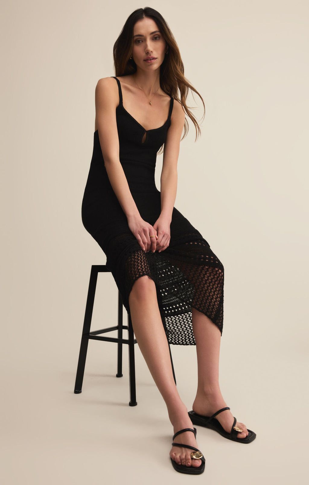 Z Supply Callahan Midi Dress in Black