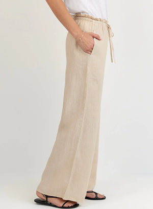 Bella Dahl Ruffle Waist Wide Leg Pant - Multiple Colors!