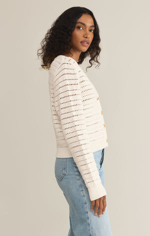 Z Supply Romance Cardigan in Sea Salt