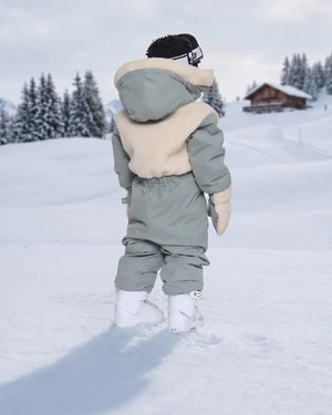 7AM Enfant Sherpa Benji Appliqué Mitten in Mirage