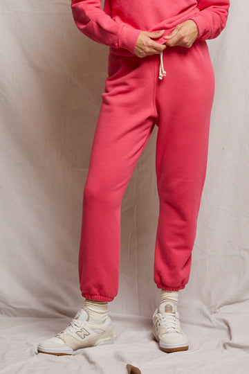 perfectwhitetee Stevie Sweatpant in Pink Bloom