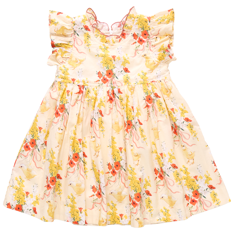 Pink Chicken Jennifer Dress in Yellow Chicks