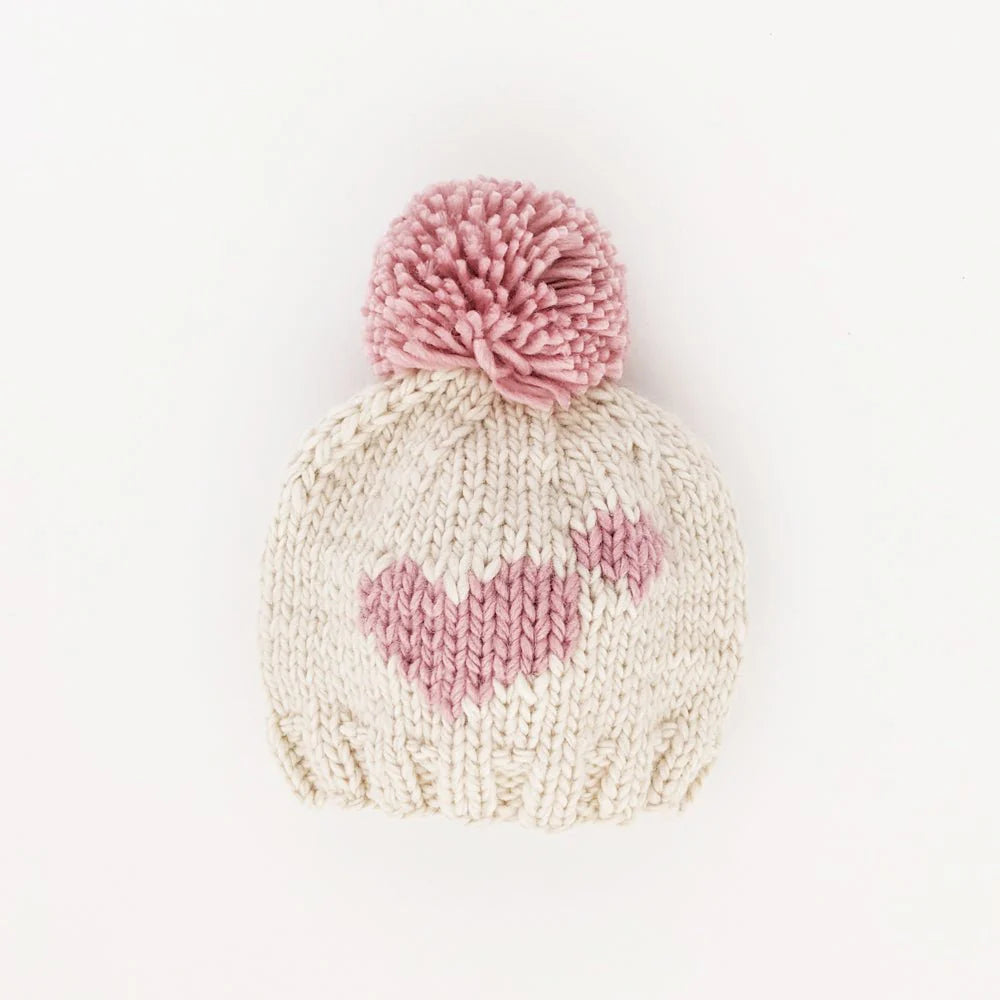 Huggalugs Sweetheart Beanie in Rosy